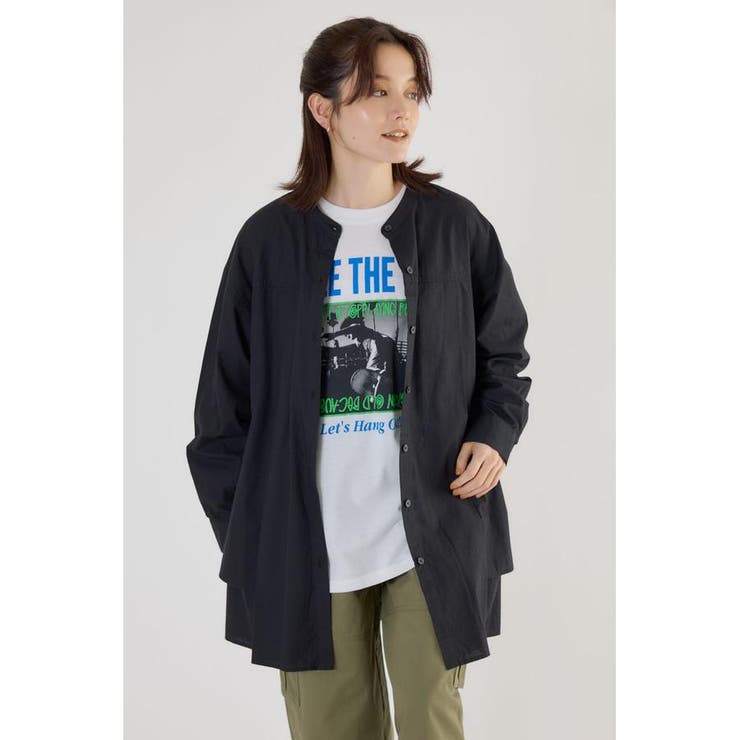 BLK | サイドティアードシャツチュニック | RODEO CROWNS WIDE BOWL