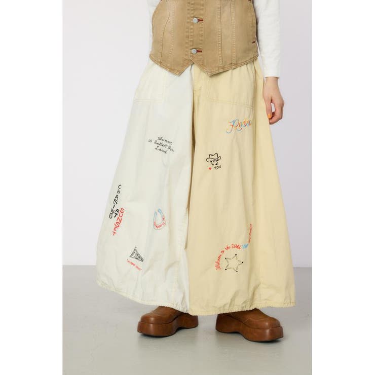 柄WHT5 | パラシュートパンツ'25 | RODEO CROWNS WIDE BOWL