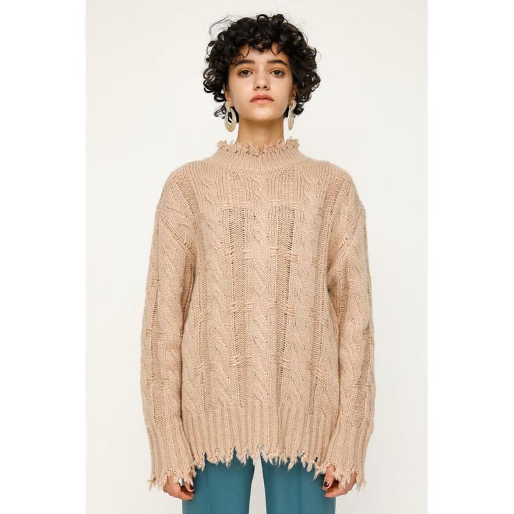 DAMAGED WOOL MIX LOOSE トップス | SLY OUTLET | 詳細画像21 