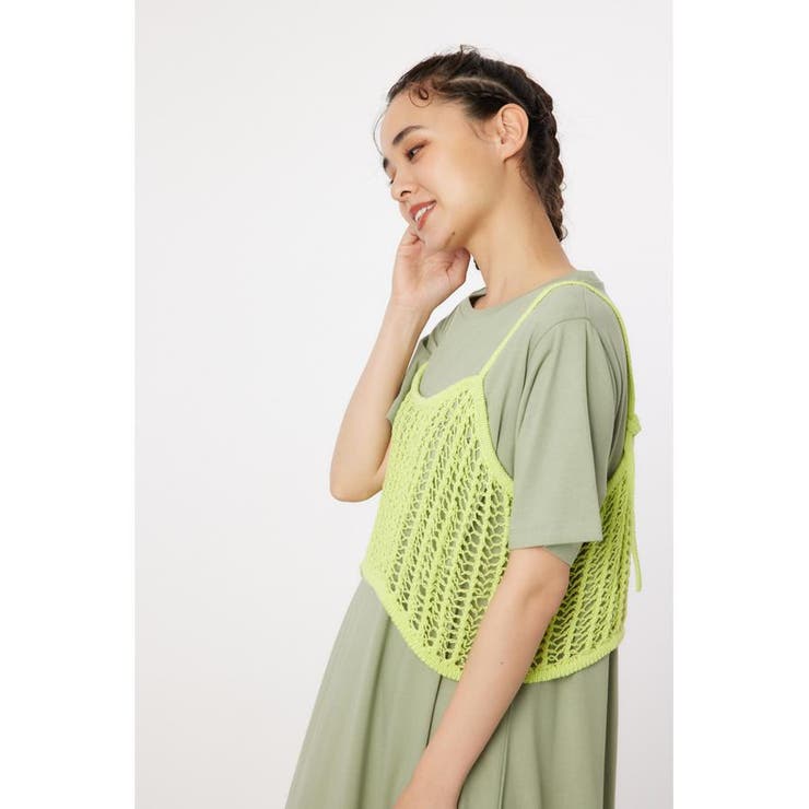 ラメニットメッシュビスチェ | RODEO CROWNS WIDE BOWL | 詳細画像8 