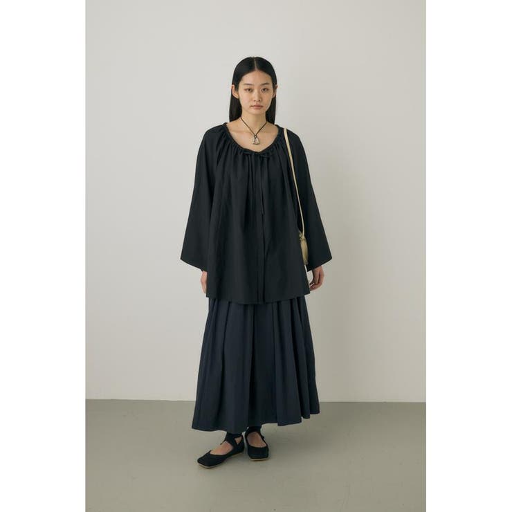 BLK | 2wayシアーブラウスチュニック リサイクルポリエステル使用 | MOUSSY OUTLET