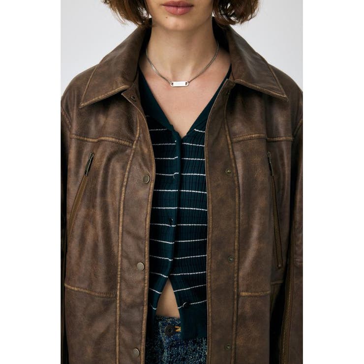 AGED F/LEATHER MIDDLE ジャケット | MOUSSY OUTLET | 詳細画像8 