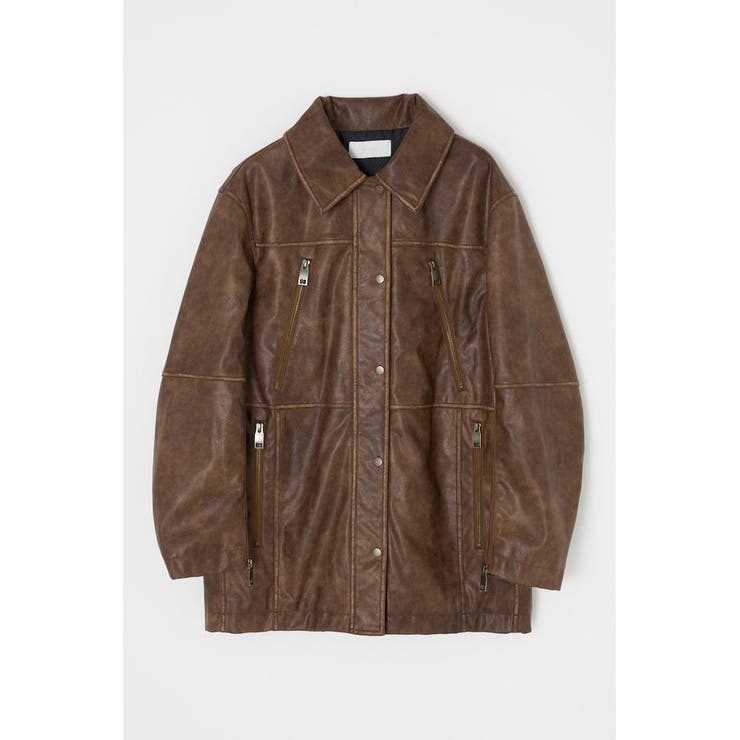 AGED F/LEATHER MIDDLE ジャケット | MOUSSY OUTLET | 詳細画像13 