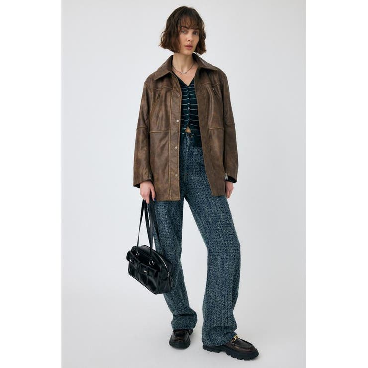 AGED F/LEATHER MIDDLE ジャケット | MOUSSY OUTLET | 詳細画像1 