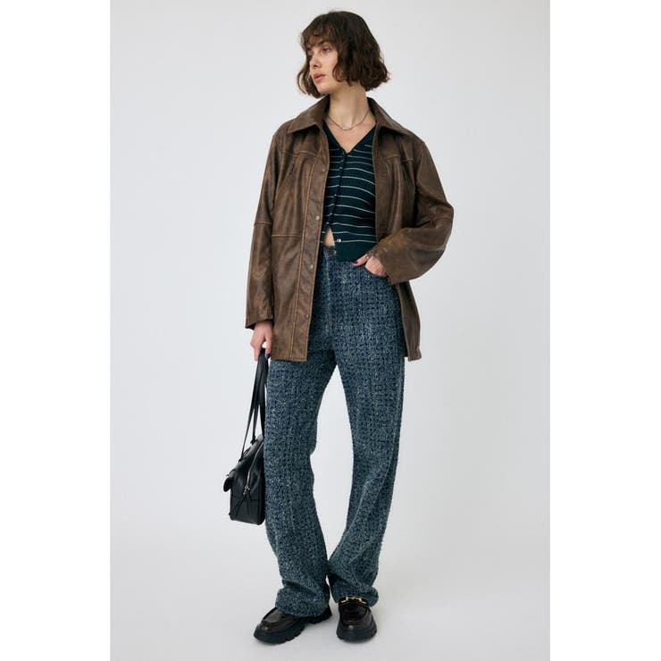 AGED F/LEATHER MIDDLE ジャケット | MOUSSY OUTLET | 詳細画像2 