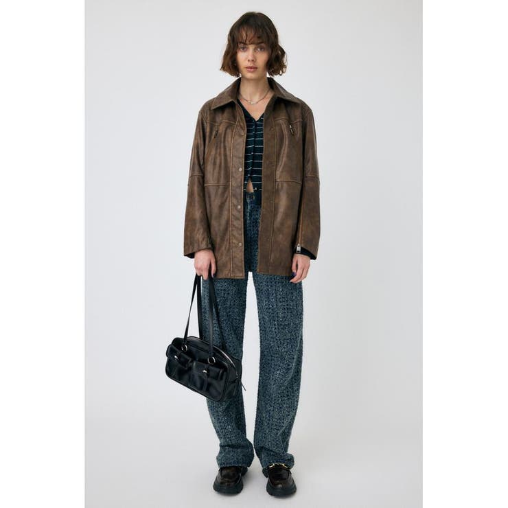 AGED F/LEATHER MIDDLE ジャケット | MOUSSY OUTLET | 詳細画像3 