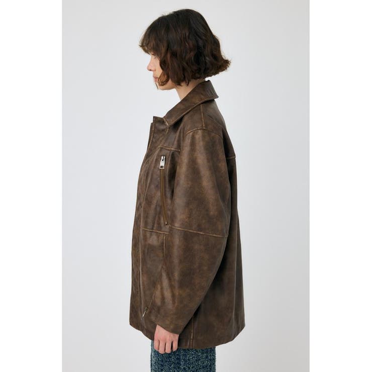 AGED F/LEATHER MIDDLE ジャケット | MOUSSY OUTLET | 詳細画像6 