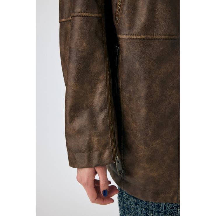 AGED F/LEATHER MIDDLE ジャケット | MOUSSY OUTLET | 詳細画像11 