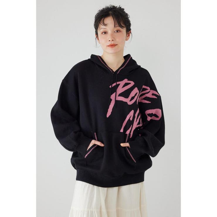 スウェットライクフロントロゴニットフーディー | RODEO CROWNS WIDE BOWL | 詳細画像1 