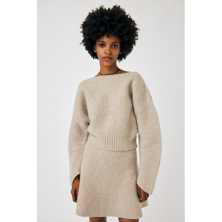 L/BEG1 | WOOLBANANA SLEEVE WOOL ニット | MOUSSY OUTLET