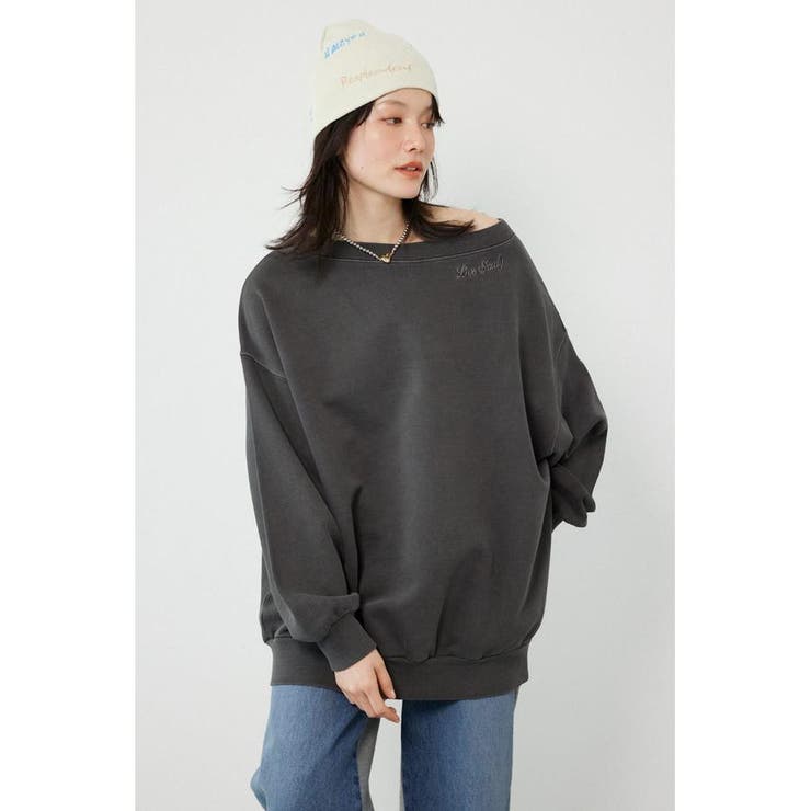 BLK | オフショルダースウェットトップス | RODEO CROWNS WIDE BOWL
