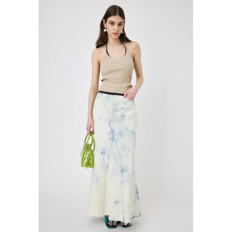 柄BLU5 | HIGH BLEACHED MERMAID スカート | MOUSSY OUTLET