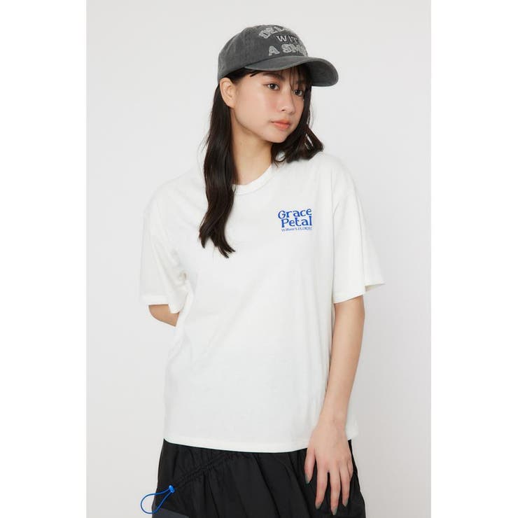 O/WHT1 | GRACE PETAL Tシャツ | RODEO CROWNS WIDE BOWL