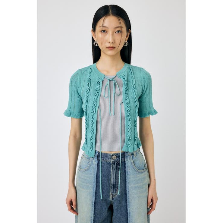 FRILL STRIPED カーディガン | MOUSSY OUTLET | 詳細画像12 