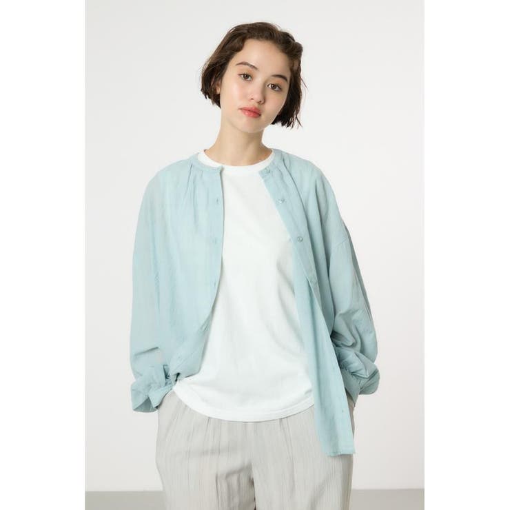 MINT | リネンライクロールアップシャツ | RODEO CROWNS WIDE BOWL