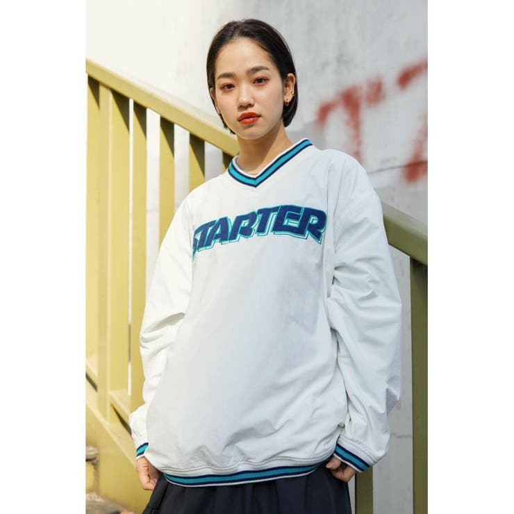 STARTER Vネックナイロンプルオーバー[品番：BJLW0024866