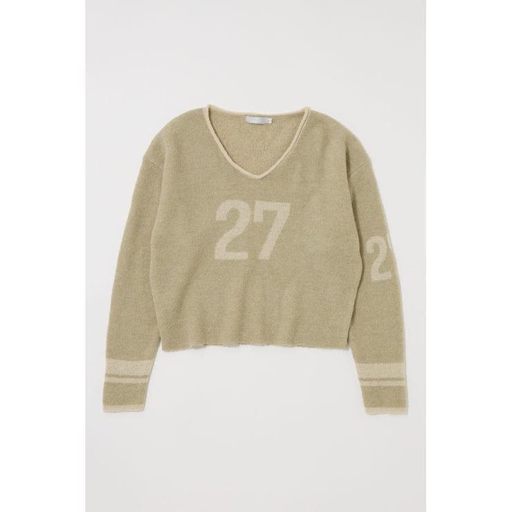 L/BEG1 | SHAGGY NUMBERING セーター | MOUSSY OUTLET