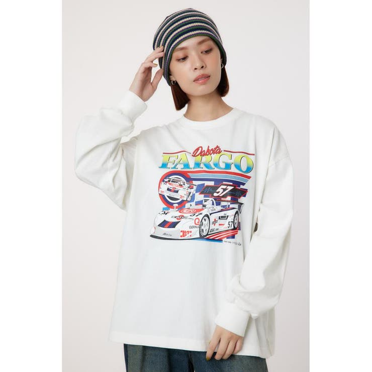 O/WHT1 | G/O AUTO RACING ロングTシャツ | RODEO CROWNS WIDE BOWL
