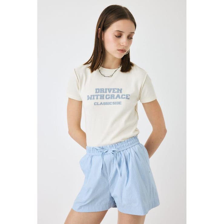 O/WHT1 | BLURRED LOGO TEE | MOUSSY OUTLET