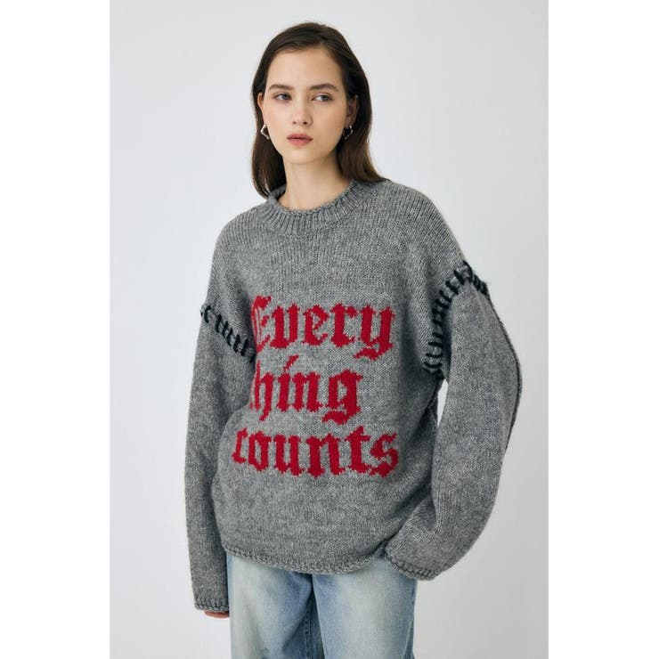 KNITTED WORDS セーター | MOUSSY OUTLET | 詳細画像3 