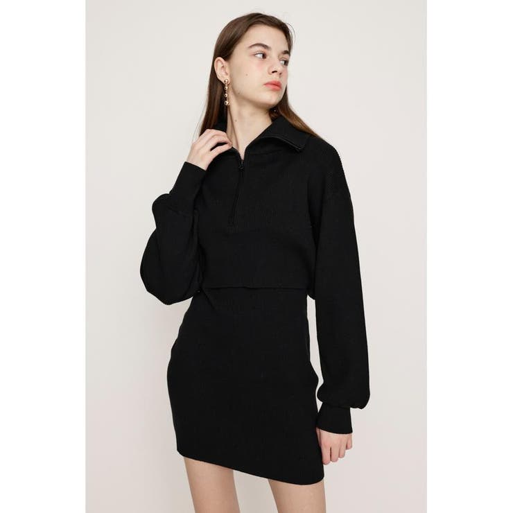 BIG COLLOR ZIP UP 2P ショートワンピース | SLY OUTLET | 詳細画像4 