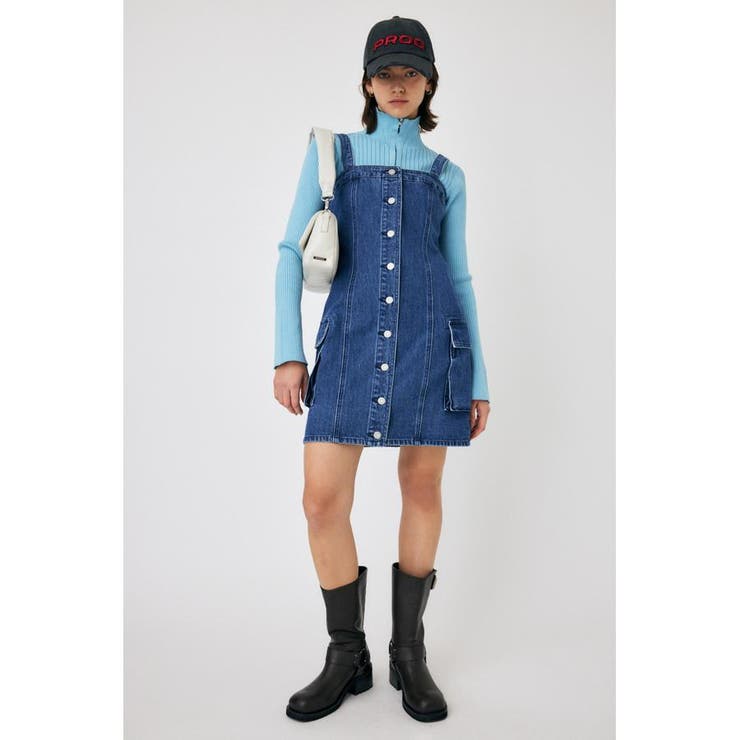 BLU | DENIM CARGO MINI ドレス | MOUSSY OUTLET