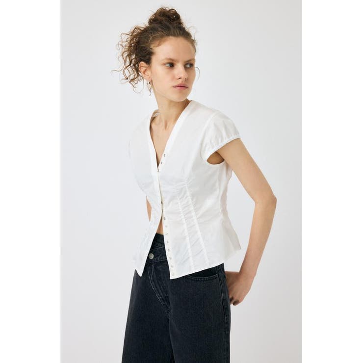 CAPSLEEVE BUTTON シャツ | MOUSSY OUTLET | 詳細画像5 
