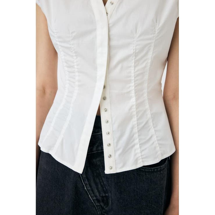 CAPSLEEVE BUTTON シャツ | MOUSSY OUTLET | 詳細画像11 
