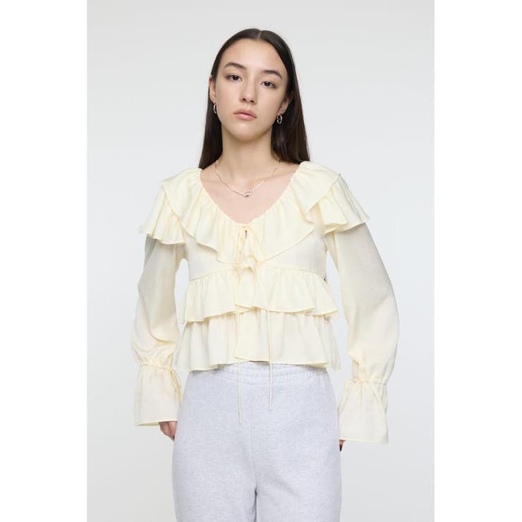 IVOY3 | PETAL ブラウス | MOUSSY OUTLET