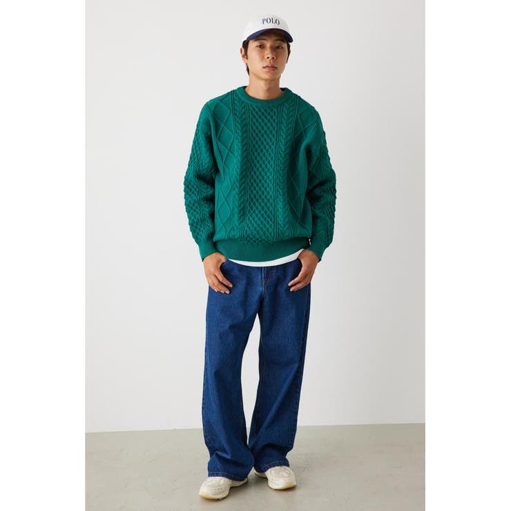 GRN | A-LIGHT KNIT ケーブルトップス | RODEO CROWNS WIDE BOWL