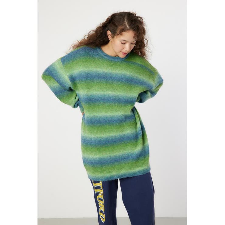 柄NVY5 | グラデーションニットワンピース | RODEO CROWNS WIDE BOWL