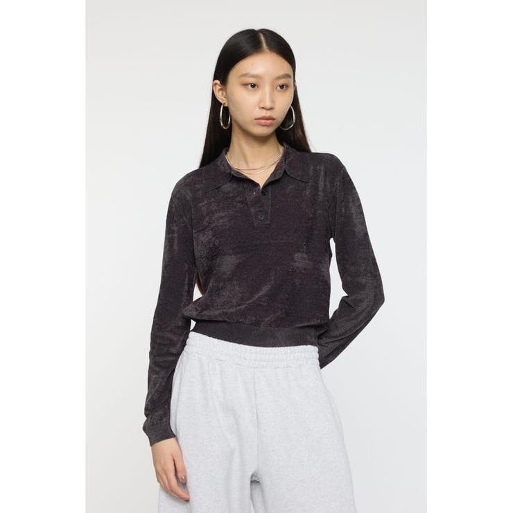 VELOUR TOUCH KNIT ポロ | MOUSSY OUTLET | 詳細画像17 