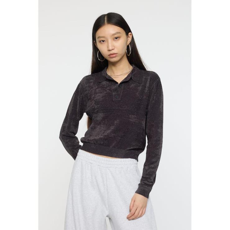VELOUR TOUCH KNIT ポロ | MOUSSY OUTLET | 詳細画像20 