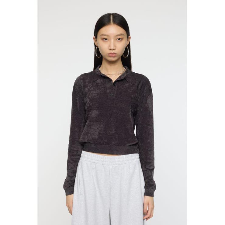 VELOUR TOUCH KNIT ポロ | MOUSSY OUTLET | 詳細画像21 
