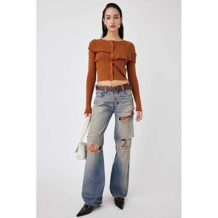 FRONT BUTTON FRILL KNIT トップス | MOUSSY OUTLET | 詳細画像19 