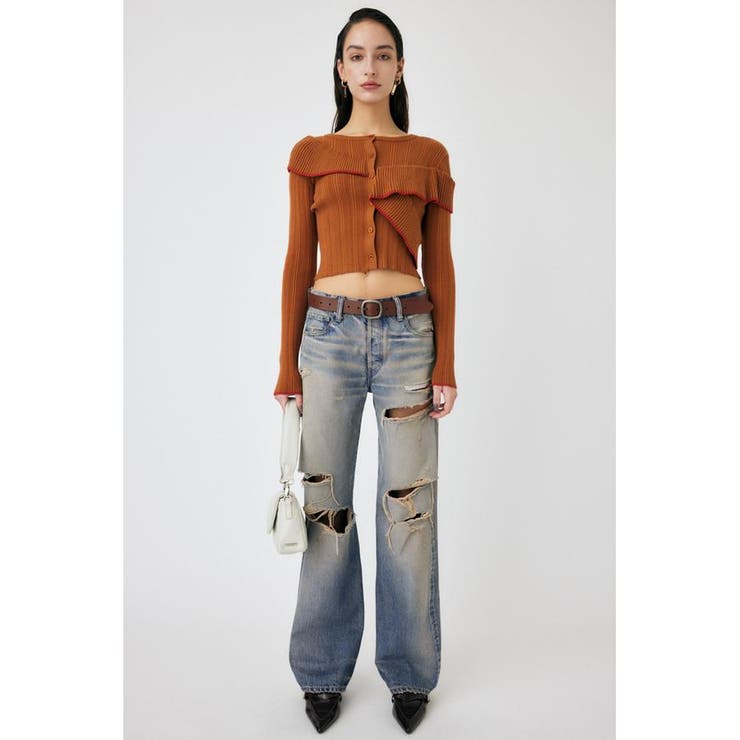 FRONT BUTTON FRILL KNIT トップス | MOUSSY OUTLET | 詳細画像20 