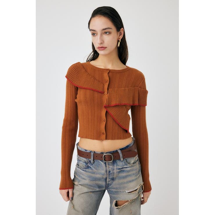 FRONT BUTTON FRILL KNIT トップス | MOUSSY OUTLET | 詳細画像22 