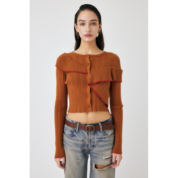 FRONT BUTTON FRILL KNIT トップス | MOUSSY OUTLET | 詳細画像23 