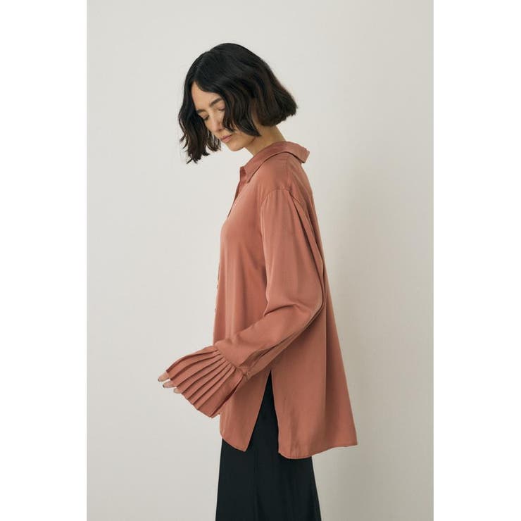 サテンシャツ リサイクルポリエステル×レーヨン素材 | MOUSSY OUTLET | 詳細画像10 