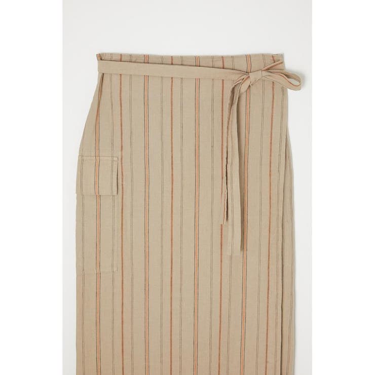 LINEN STRIPED WRAP スカート[品番：BJLW0025785]｜MOUSSY  OUTLET（マウジーアウトレット）のレディースファッション通販｜SHOPLIST（ショップリスト）