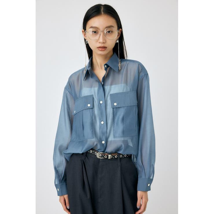 GRY | SHEER CARGOシャツ | MOUSSY OUTLET