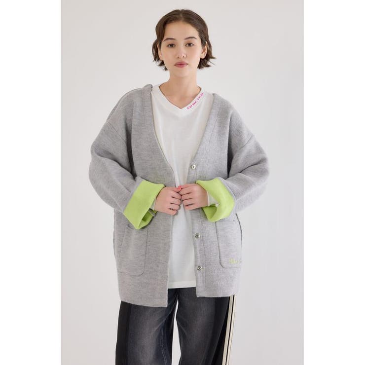 L/T.GRY1 | ダブルフェイスニットジャケット | RODEO CROWNS WIDE BOWL