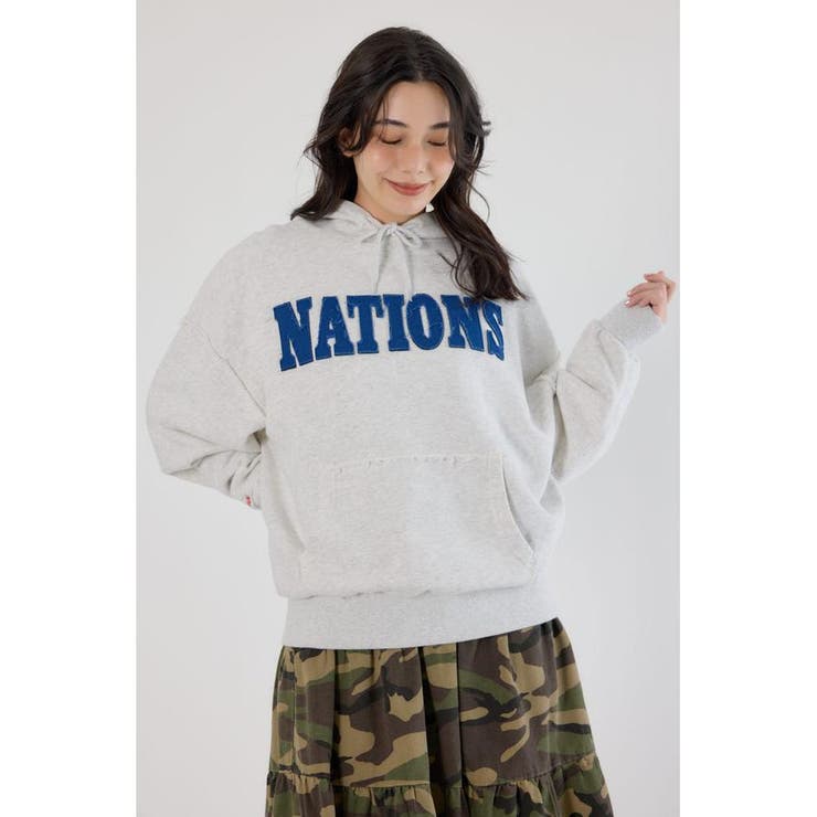 L/T.GRY1 | NATIONSパーカー | RODEO CROWNS WIDE BOWL