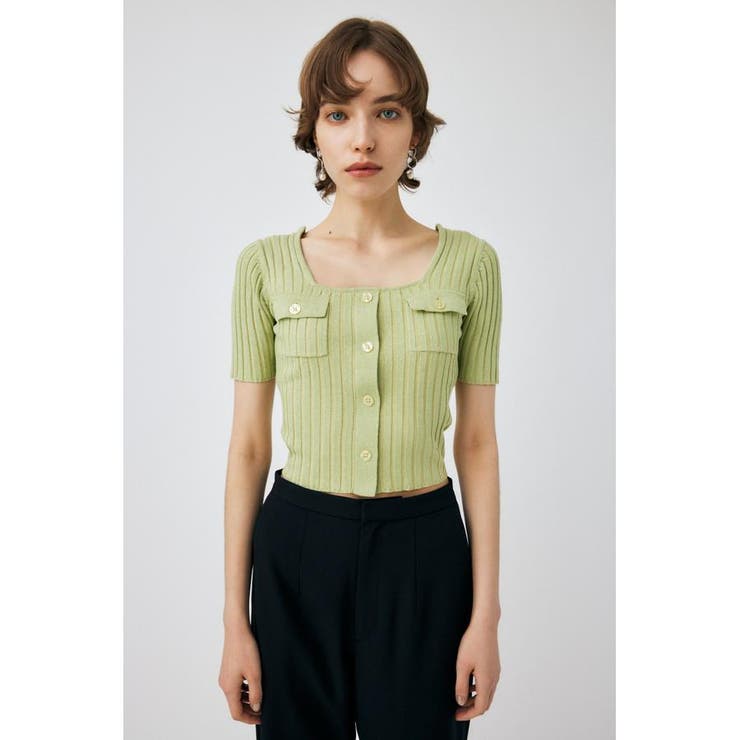 FRONT BUTTON KNIT トップス[品番：BJLW0025887]｜MOUSSY OUTLET