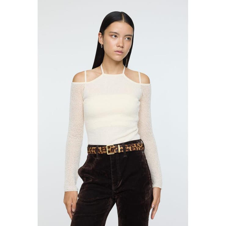 IVOY3 | OPEN SHOULDER HALTER ニットトップス | MOUSSY OUTLET