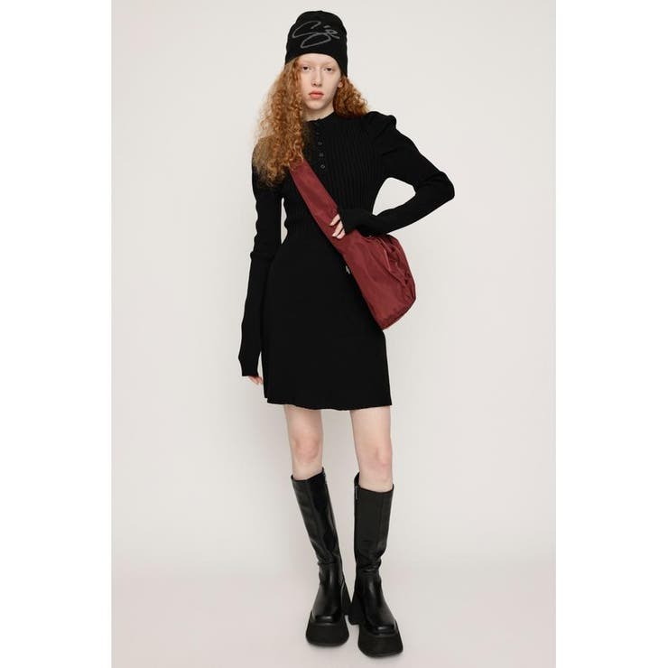 TUCK SLEEVE FLARE KNIT ショートワンピース | SLY OUTLET | 詳細画像7 