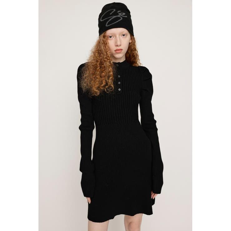 TUCK SLEEVE FLARE KNIT ショートワンピース | SLY OUTLET | 詳細画像8 