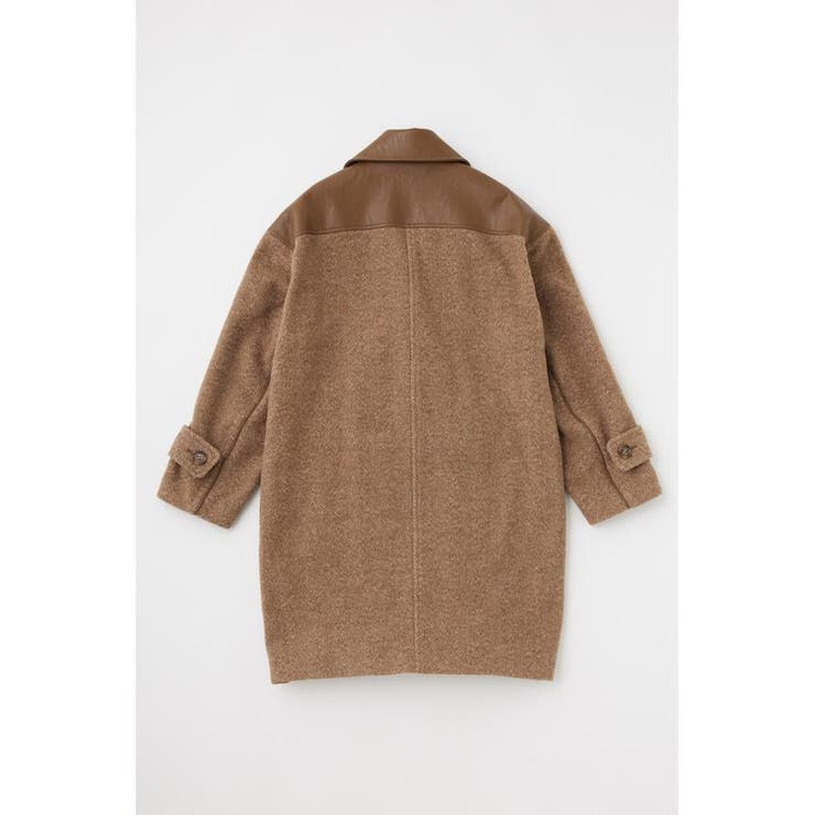 F／LEATHER COMBI MIDI コート[品番：BJLW0026675]｜MOUSSY