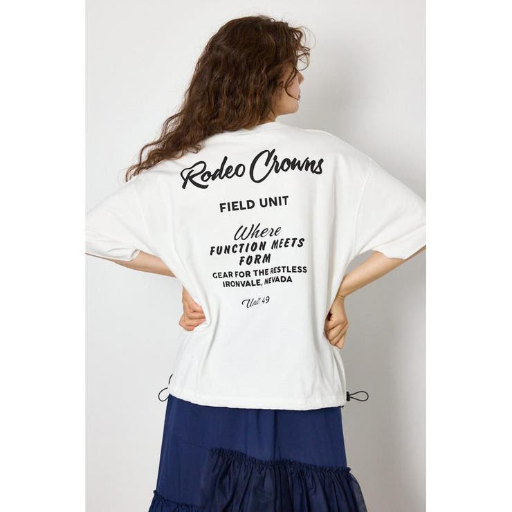 O/WHT1 | ロゴワイドカットトップス | RODEO CROWNS WIDE BOWL