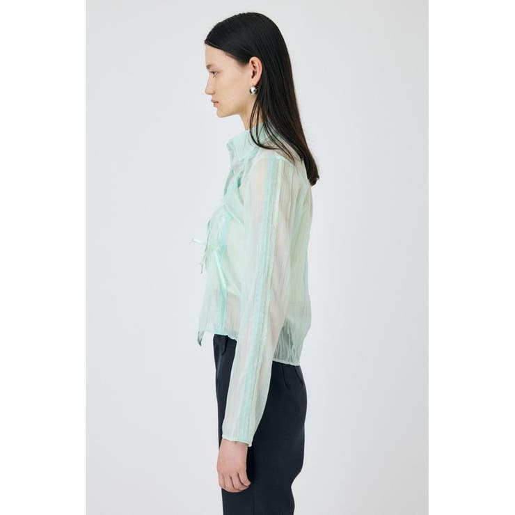 LACY TAPE シアーシャツ | MOUSSY OUTLET | 詳細画像7 